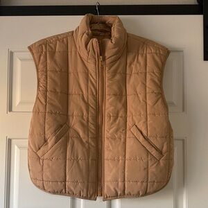 Zeagoo Tan Quilted Vest
